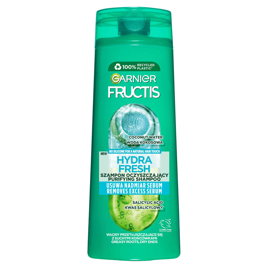 Garnier Fructis Hydra Fresh, Fortifying shampoo for oily hair with dry ends, 400 ml