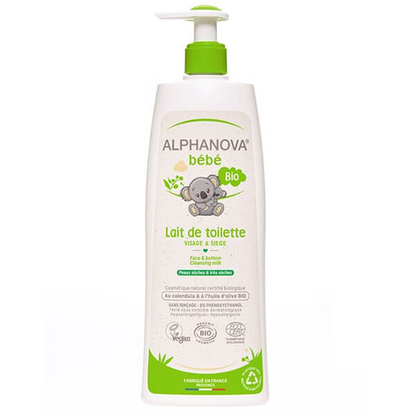 Alphanova Bebe, lapte de spălare organic cu ulei pentru copii, 500 ml