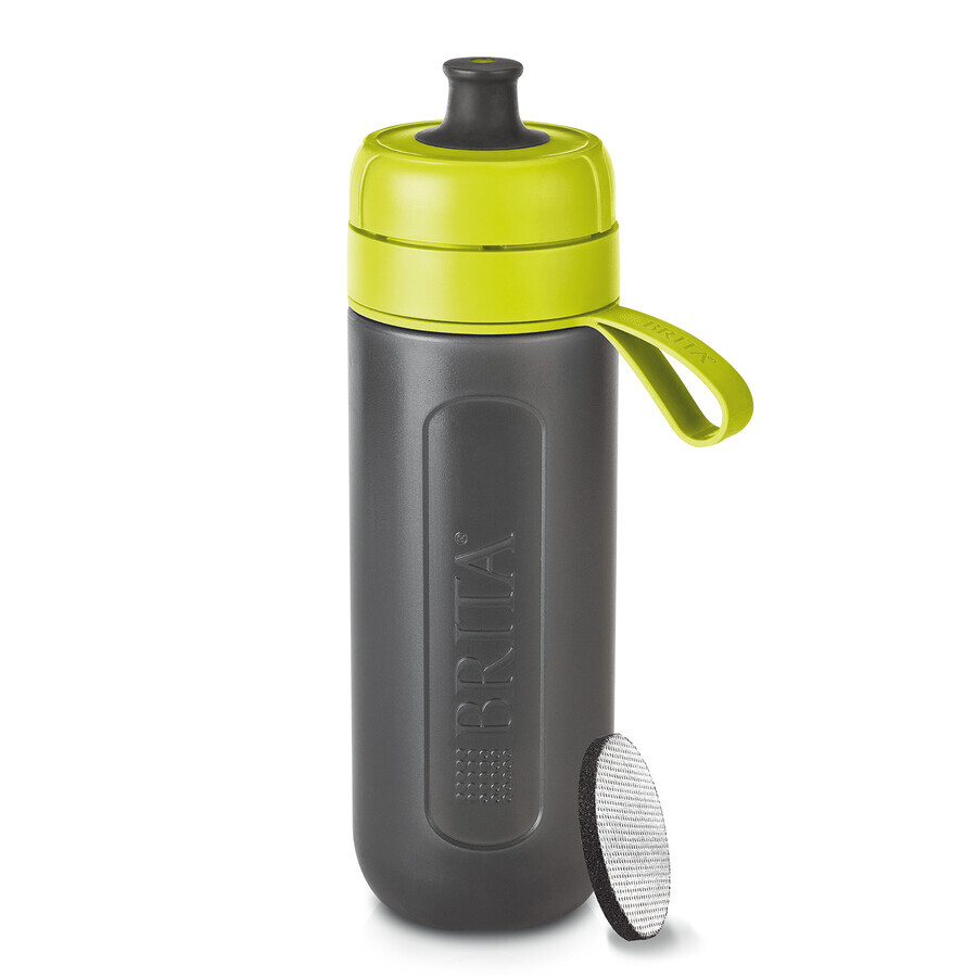 Brita Fill &amp; Go Active, sticlă cu filtru, verde lime, 0,6 l