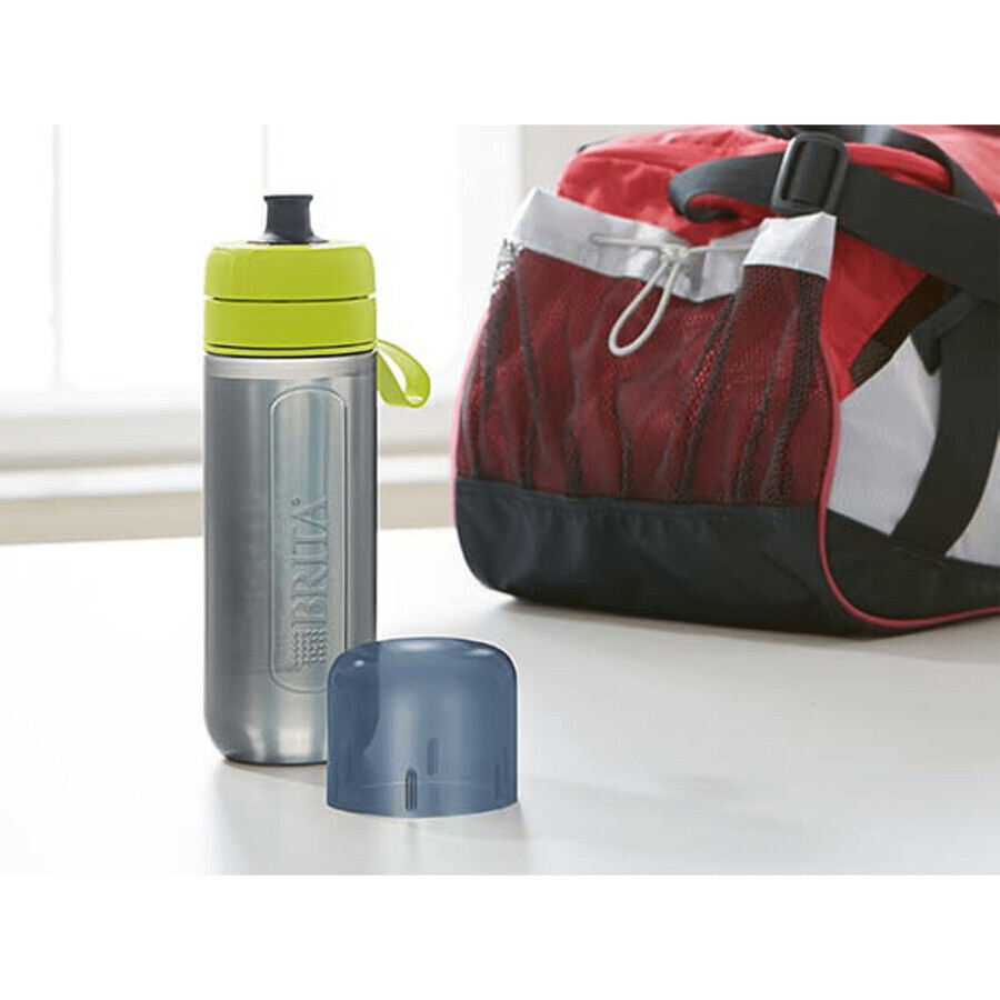 Brita Fill &amp; Go Active, sticlă cu filtru, verde lime, 0,6 l