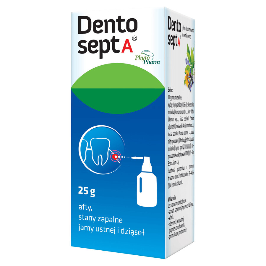 Dentosept A, mondspoeling, met applicator, 25 g