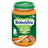 BoboVita Dinner, legume cu vițel și tăiței, după 8 luni, 190 g