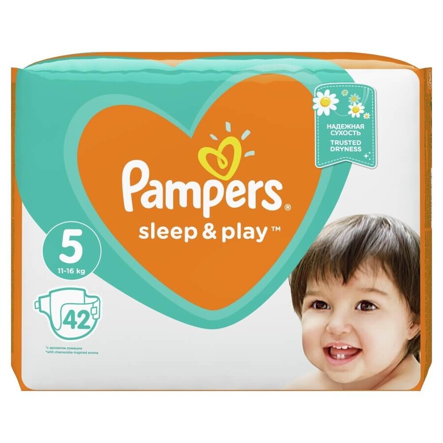 Pampers Sleep&amp;Play, couches taille 5, Junior, 11-16 kg, 42 pcs