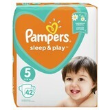 Pampers Sleep&amp;Play, couches taille 5, Junior, 11-16 kg, 42 pcs