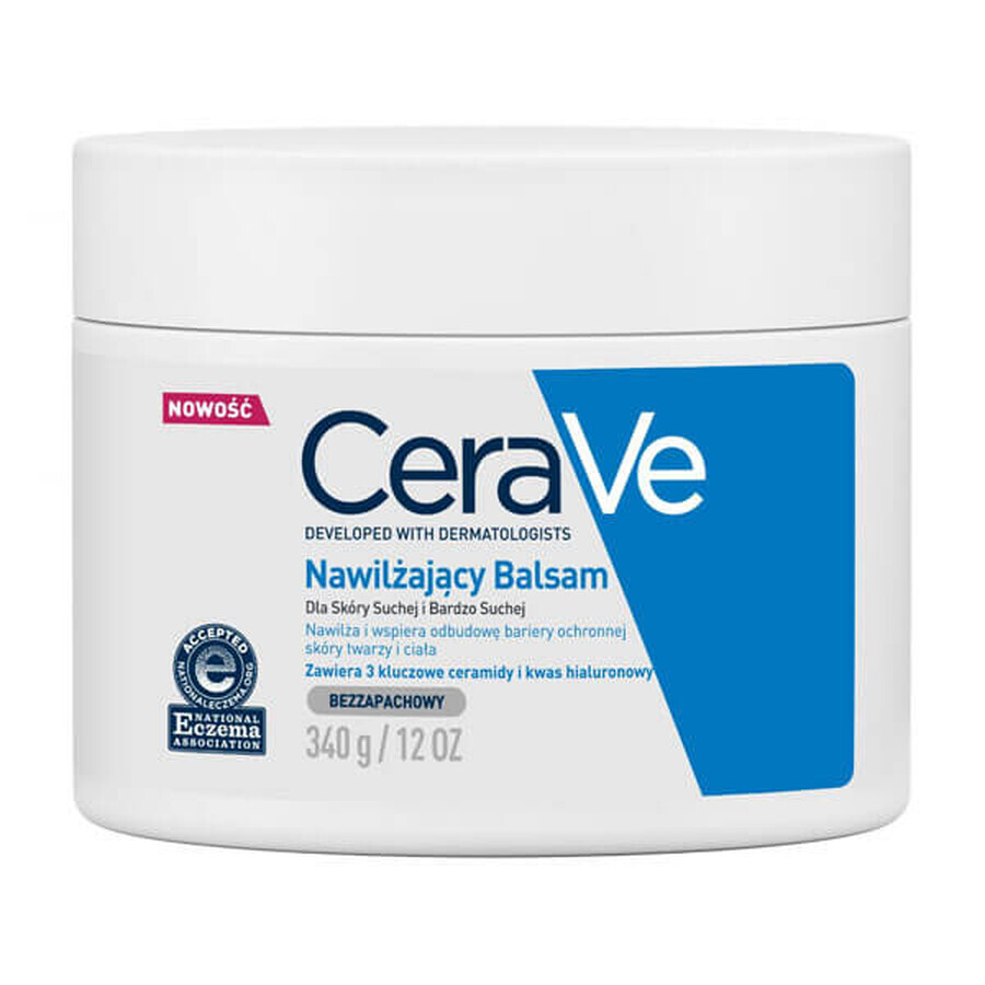 CeraVe, hydraterende gezichts- en bodylotion met ceramiden, droge huid, 340 g