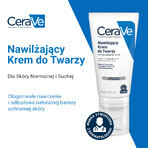 CeraVe, cremă hidratantă cu ceramide pentru față, piele normală și uscată, 52 ml