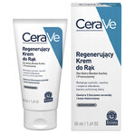 CeraVe, cremă de mâini regenerantă cu ceramide, piele foarte uscată și deshidratată, 50 ml