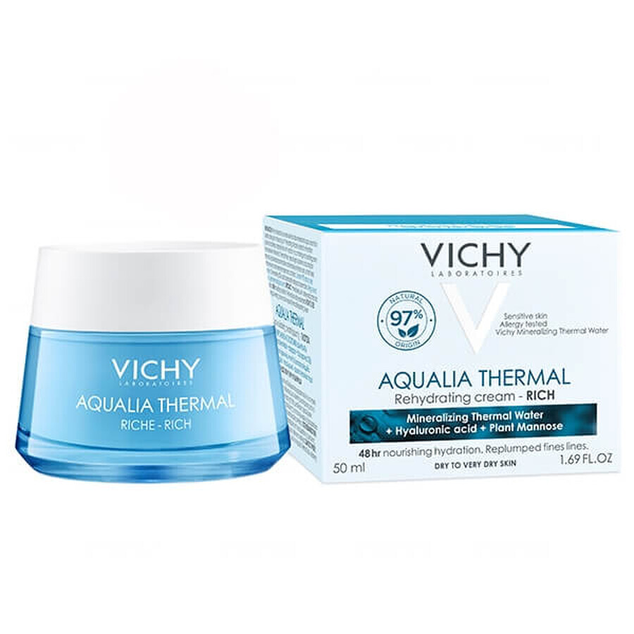 Vichy Aqualia Thermal, cremă hidratantă bogată, 50 ml