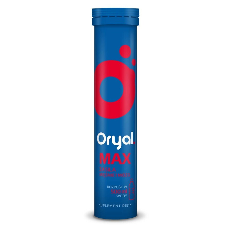 Oryal Max, goût framboise, 15 comprimés effervescents