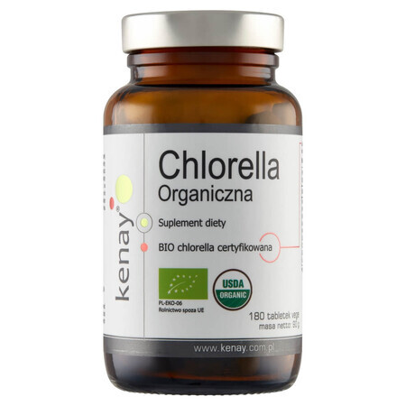 Kenay Chlorella Organic, 180 comprimate