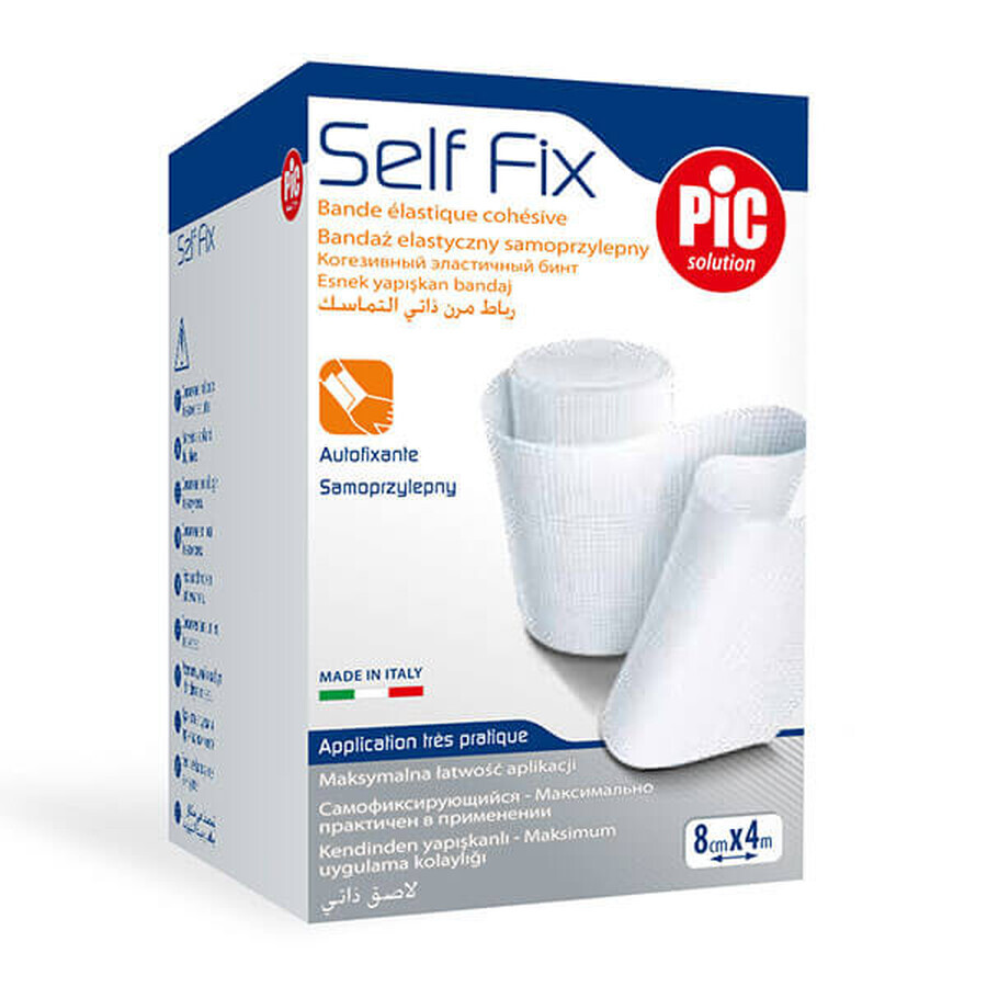 Pic Solution Self Fix, bandage élastique, autocollant, 8 cm x 4 m, 1 pièce