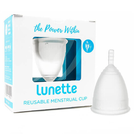 Lunette, cupă menstruală, model 2, alb, 1 buc