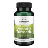 Swanson Full Spectrum Ginger &amp; Turmeric, ghimbir și turmeric, 60 capsule