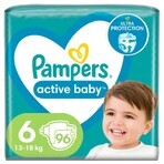 Pampers Active Baby, couches, taille 6, 13-18 kg, 96 pcs