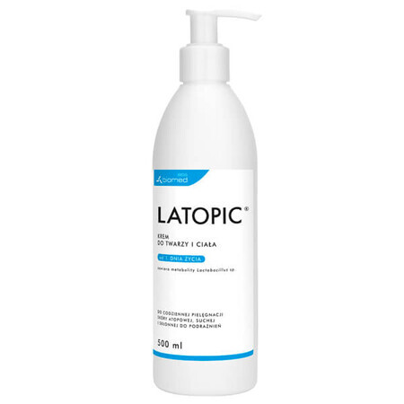 Latopic, crème pour le visage et le corps dès le premier jour, 500 ml