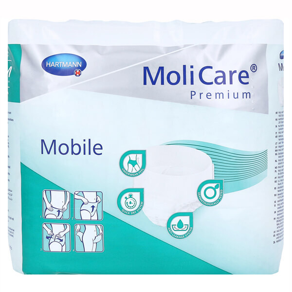 MoliCare Premium Mobile, scutece, mărimea M, 80-120 cm, 5 picături, 14 bucăți