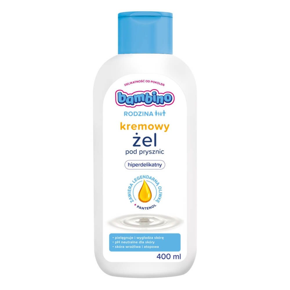 Bambino Family, gel de duș cremos, hiper-delicat, de la 3 ani, 400 ml