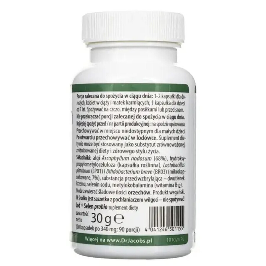 Dr. Jacob's Iod + Seleniu Probio, 90 capsule