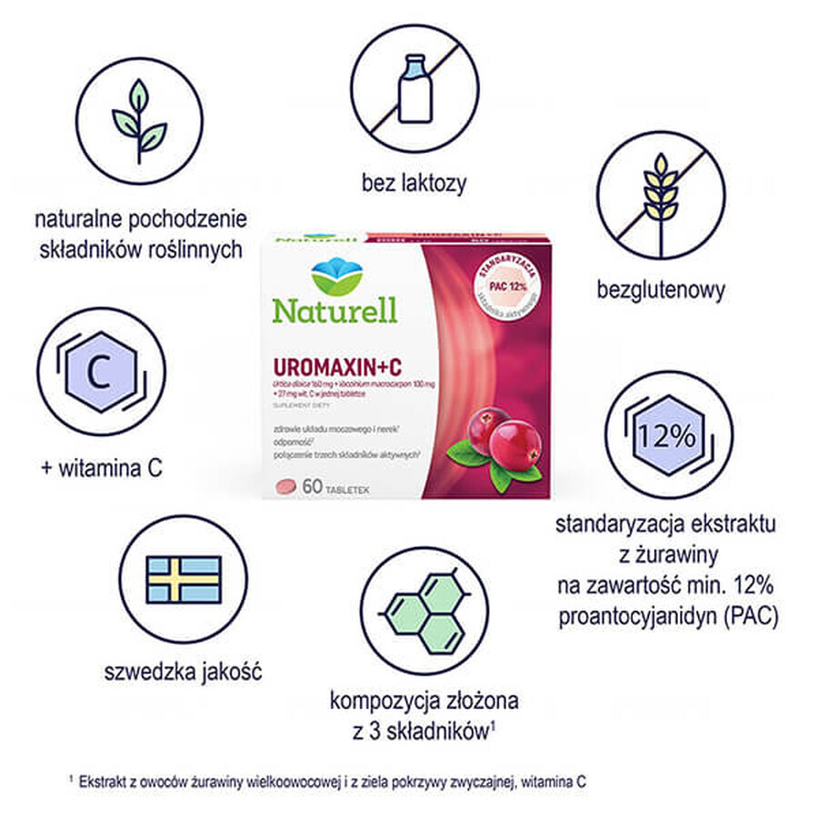 Naturell Uromaxin + C, 60 tablets