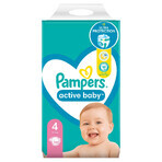 Pampers Active Baby, couches, taille 4, 9-14 kg, 132 pcs