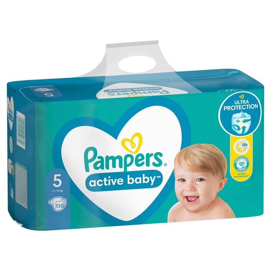 Pampers Active Baby, couches, taille 5, 11-16 kg, 110 pcs