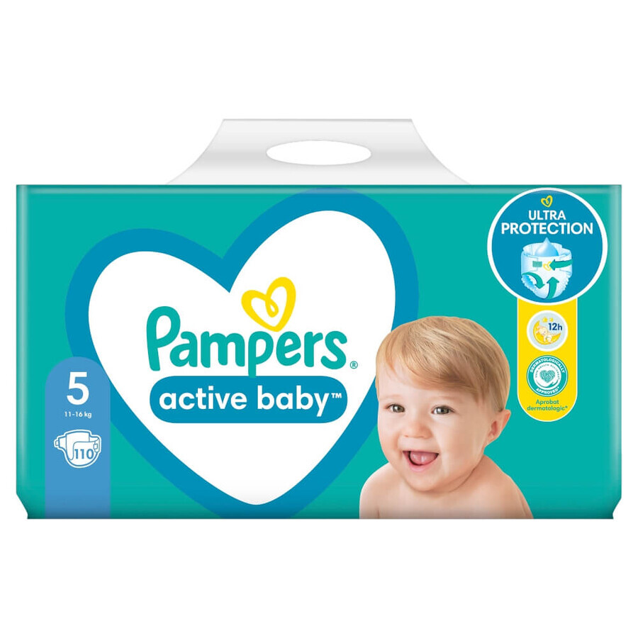 Pampers Active Baby, couches, taille 5, 11-16 kg, 110 pcs