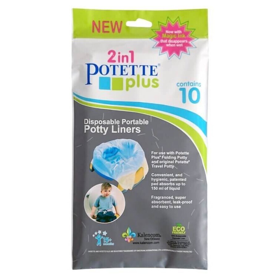 Potette Plus, orinal de viaje desechable, 10 unidades