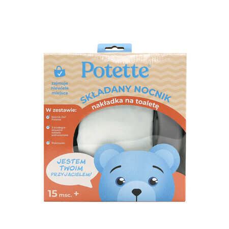 Potette Plus, 2-in-1 baby potty and toilet seat, gray and white, 1 pc