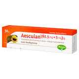 Aesculan (62,5 mg + 5mg)/g, unguent rectal, 30 g