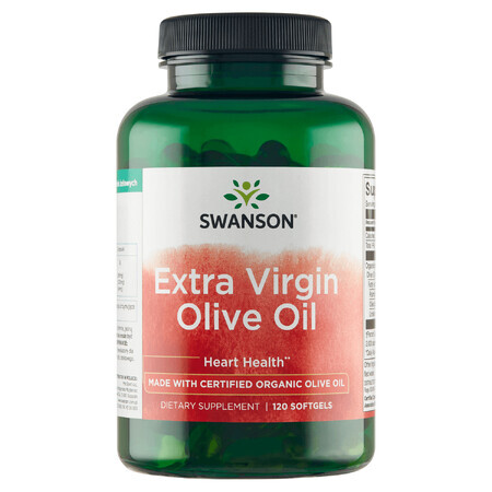 Swanson Extra Virgin Olive Oil, 120 Gel Capsules