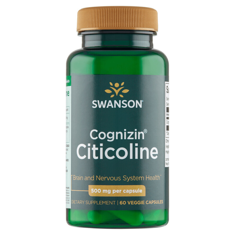 Swanson Cognizin Citicoline, citicolină, 60 capsule vegetariene