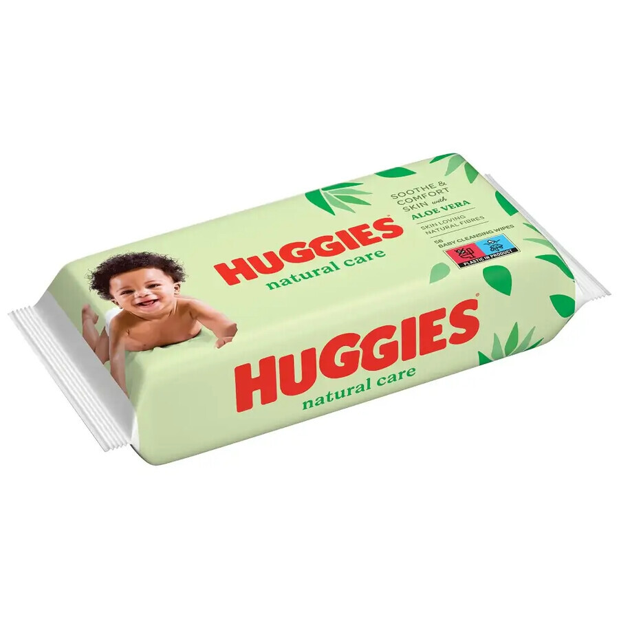 Huggies Natural Care, șervețele umede, 3 x 56 bucăți