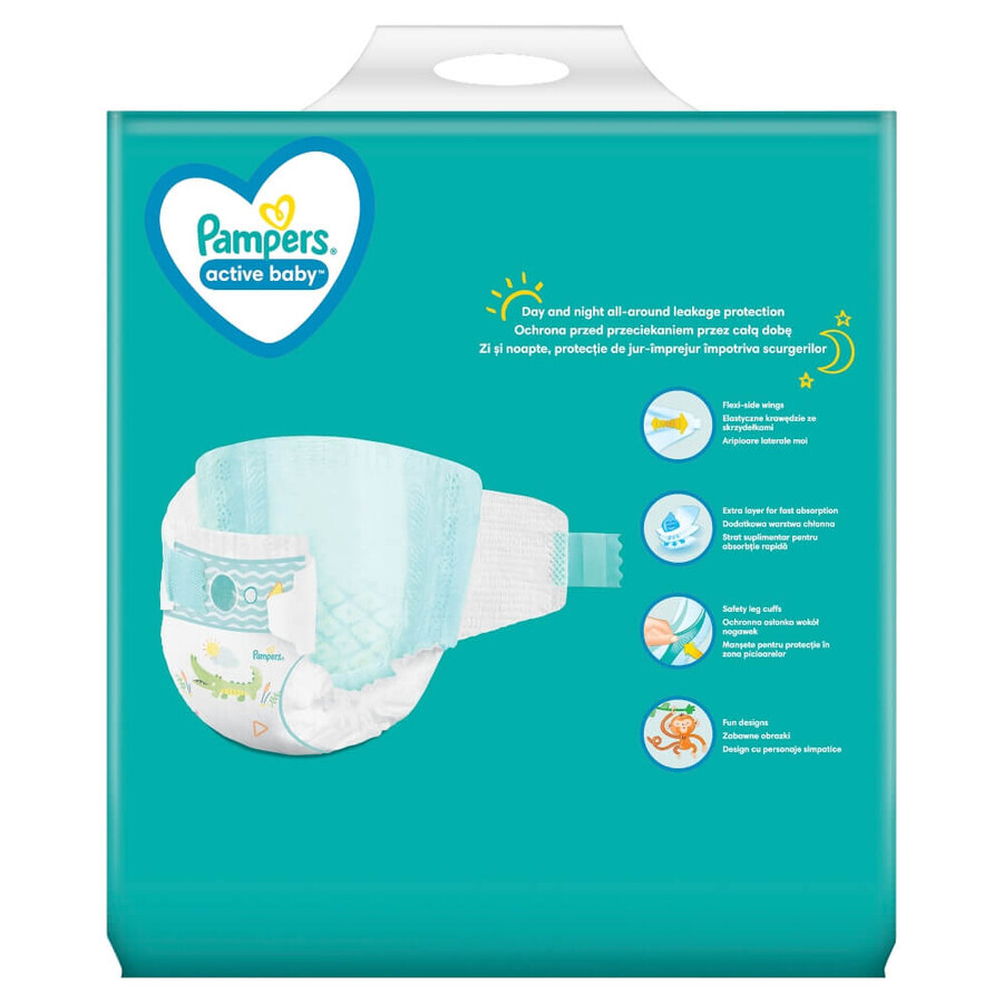 Pampers Active Baby, couches, taille 6, 13-18 kg, 56 pcs