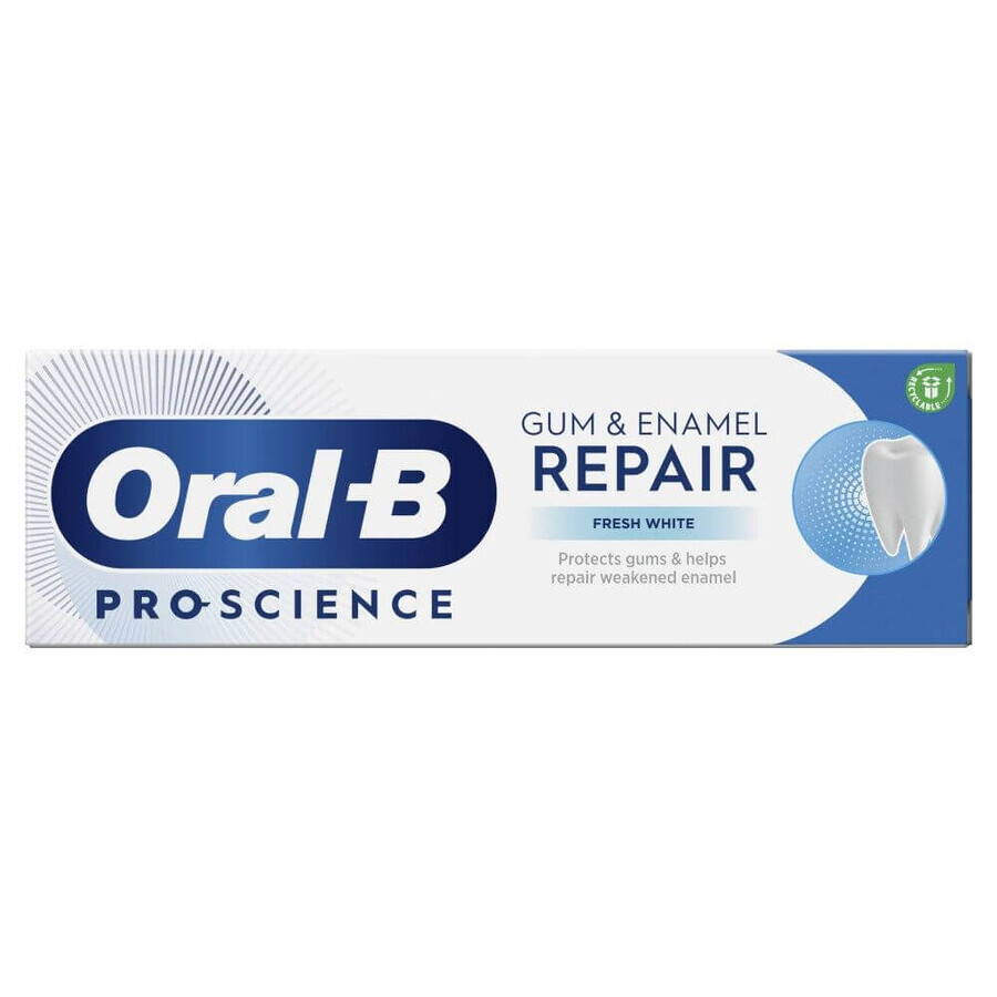 Oral-B Riparazione gengive e smalto, dentifricio, Bianco fresco, 75 ml