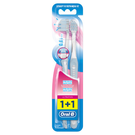 Oral-B, spazzolino, Ultrathin Precision Gum Care, morbido, 2 pezzi