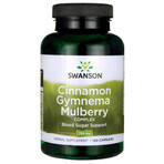 Swanson Cinnamon Gymnema Mulberry Complex, scorțișoară, gymnema și mure, 120 capsule