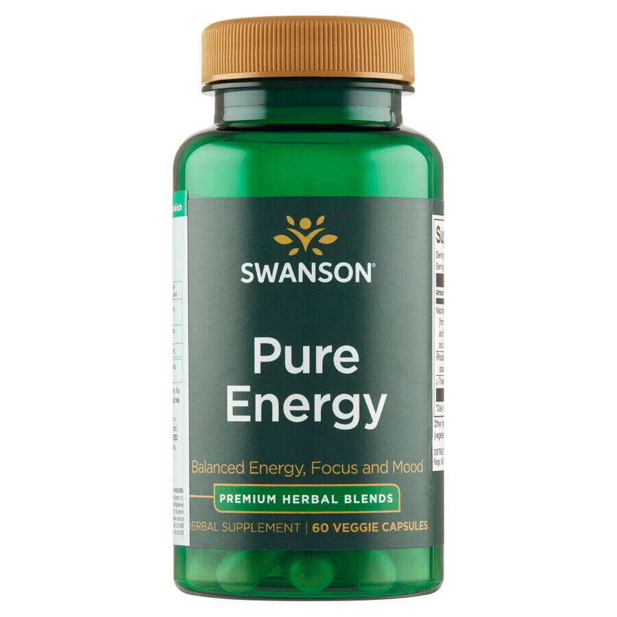 Swanson Pure Energy, 60 capsule vegetariene