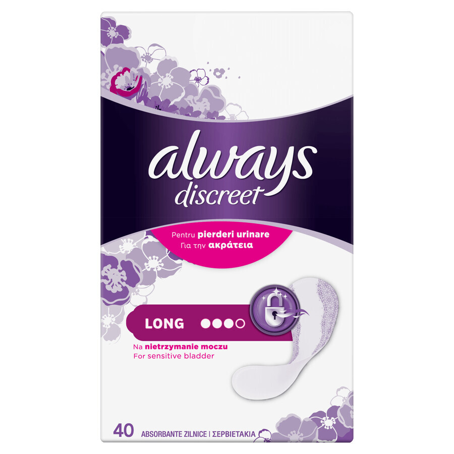 Always Discreet, assorbenti per incontinenza, lunghi, 40 pezzi