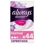 Always Discreet, tampoane pentru incontinență, Normal, 44 bucăți