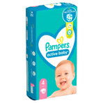 Pampers Active Baby, couches, taille 4, 9-14 kg, 58 pcs