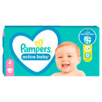 Pampers Active Baby, couches, taille 4, 9-14 kg, 58 pcs