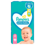 Pampers Active Baby, couches, taille 4, 9-14 kg, 58 pcs