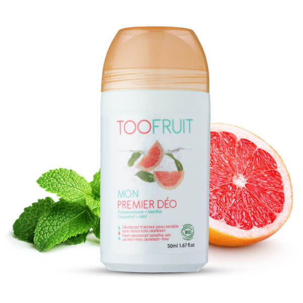 Toofruit, deodorant antibacterian într-o bilă pentru copii, grapefruit și mentă, 50 ml