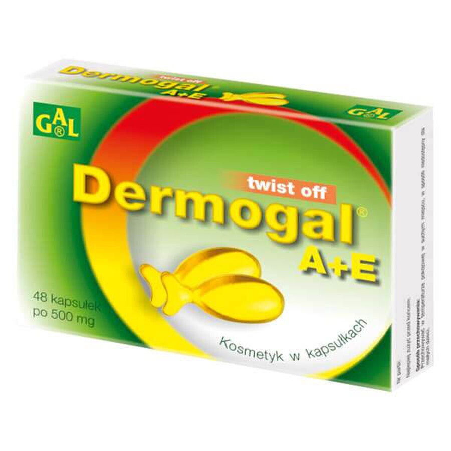 GAL Dermogal A + E, capsula cosmetica, 48 capsule twist-off