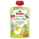 Holle, Mousse de fructe într-un tub, Fenicul Broască, pară, măr, fenicul BIO, de la 6 luni, 100 g