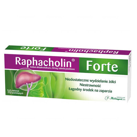 Raphacholin Forte 250 mg, 10 comprimate filmate