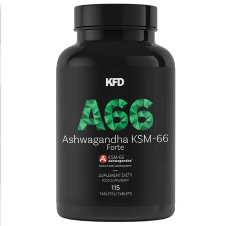 KFD A66 Ashwagandha KSM-66 Forte, 115 comprimate