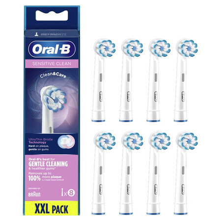 Oral-B, vervangende opzetborstels voor Sensi UltraThin elektrische tandenborstel, EB 60-8, 8 stuks