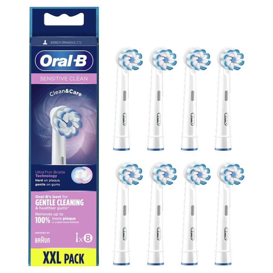 Oral-B, vervangende opzetborstels voor Sensi UltraThin elektrische tandenborstel, EB 60-8, 8 stuks