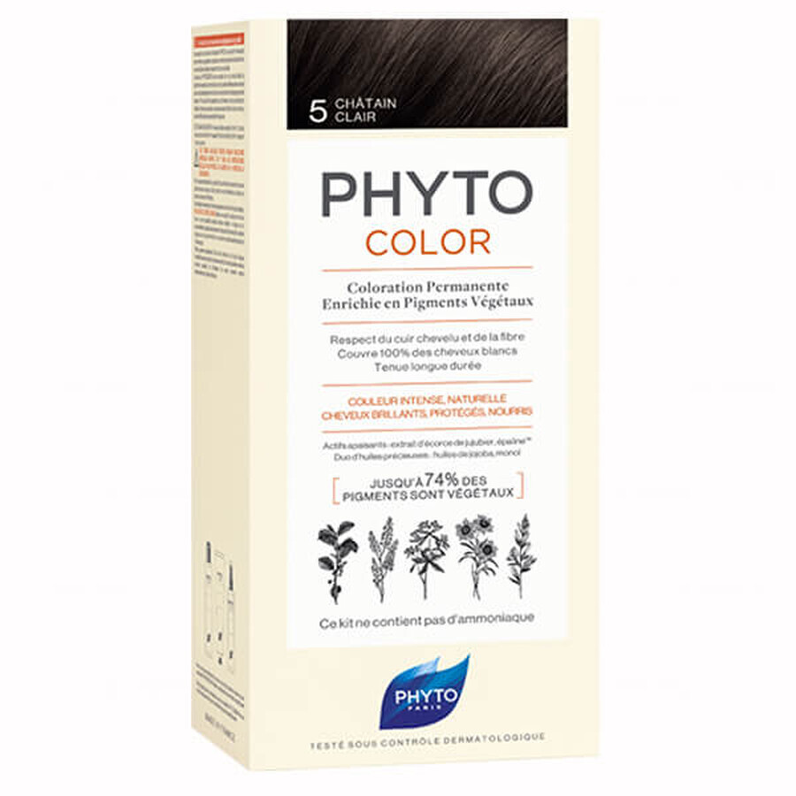 Phyto Color, vopsea de păr, 5 castan deschis, 50 ml